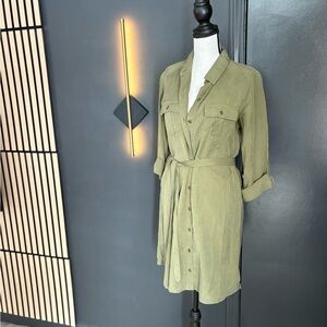 Banana Republic Khaki Green Dress